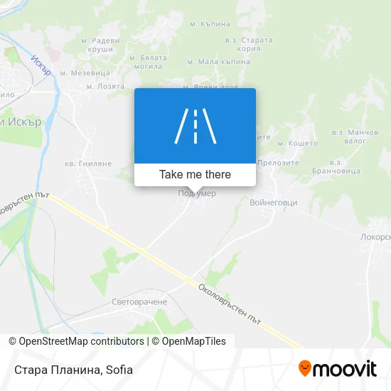Карта Стара Планина