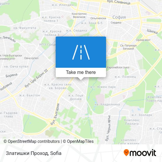 Златишки Проход map