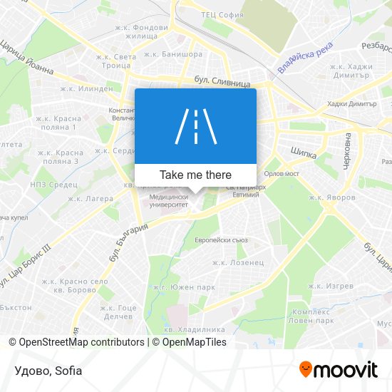 Удово map