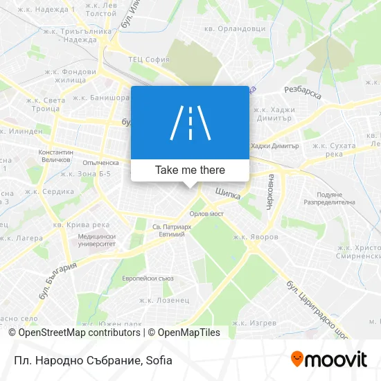 Карта Пл. Народно Събрание
