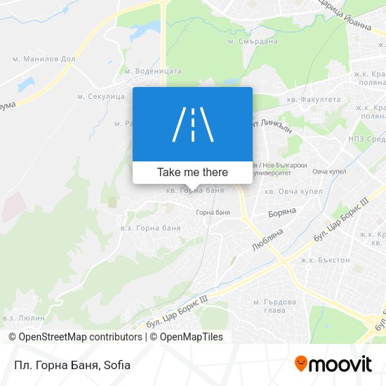 Пл. Горна Баня map