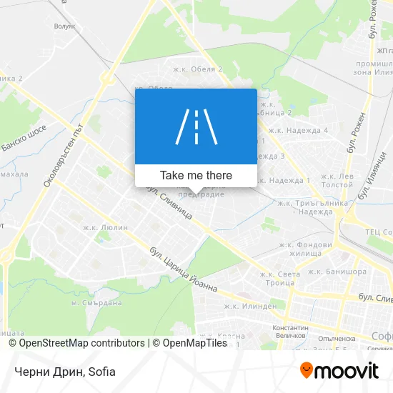 Карта Черни Дрин