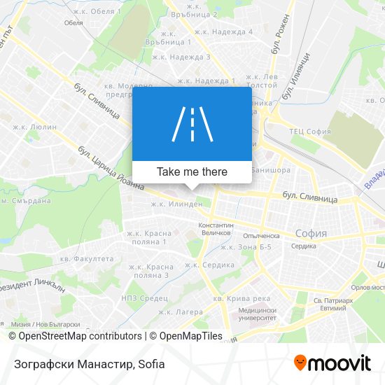 Зографски Манастир map