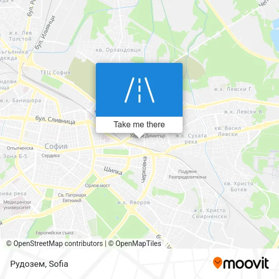 Карта Рудозем