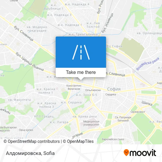 Карта Алдомировска