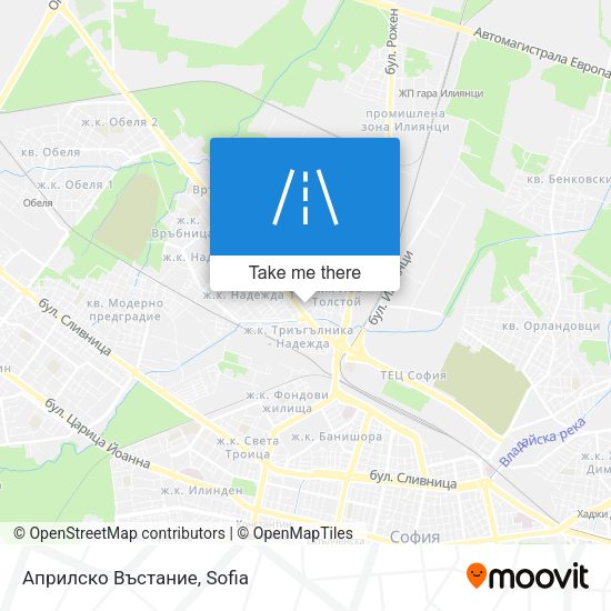 Априлско Въстание map