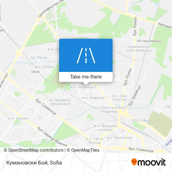 Карта Кумановски Бой