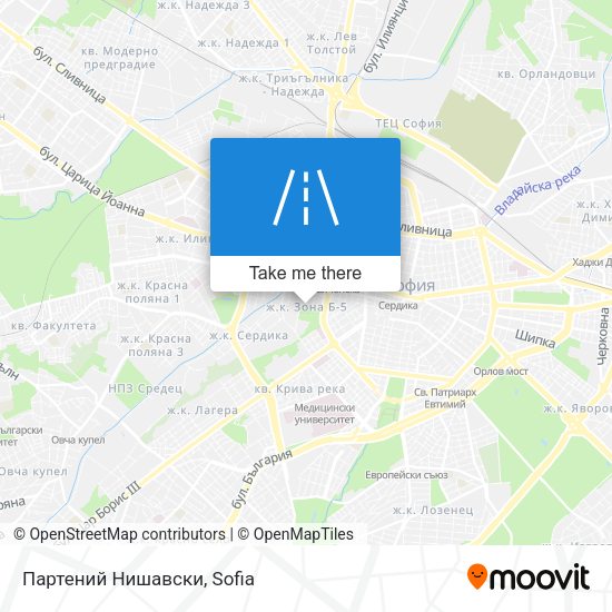 Карта Партений Нишавски
