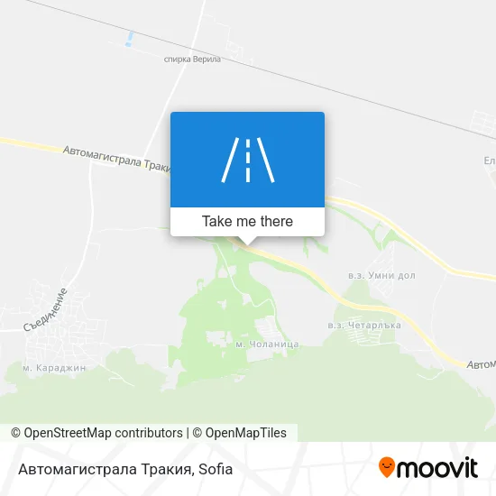 Автомагистрала Тракия map