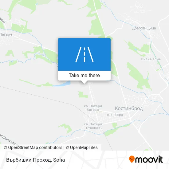 Карта Върбишки Проход