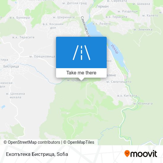 Екопътека Бистрица map