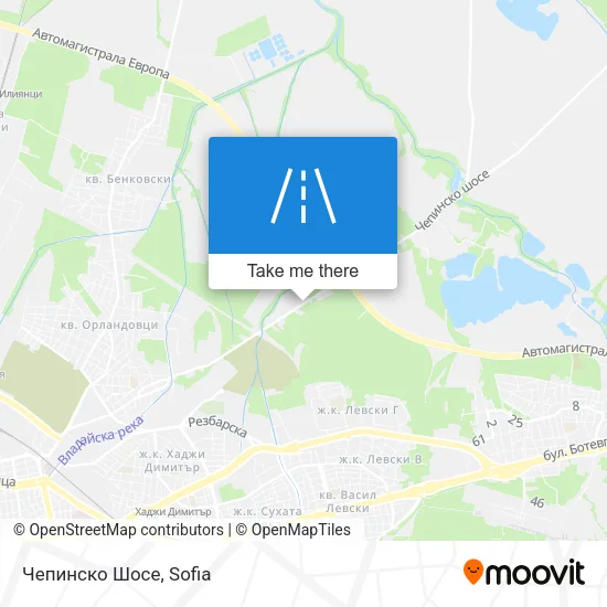 Карта Чепинско Шосе