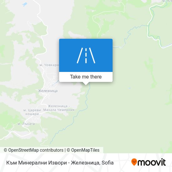 Към Минерални Извори - Железница map