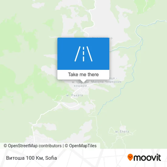Витоша 100 Км map