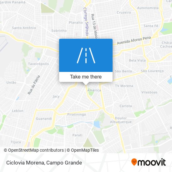 Mapa Ciclovia Morena