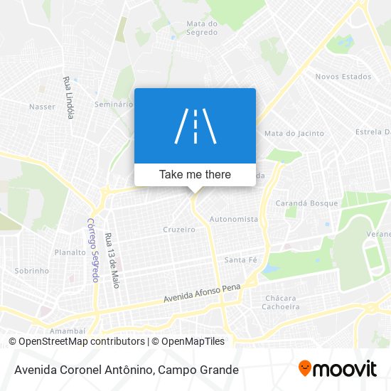 Mapa Avenida Coronel Antônino