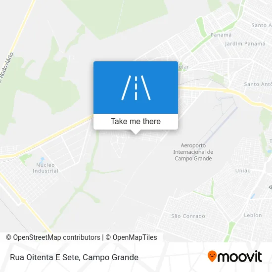 Rua Oitenta E Sete map