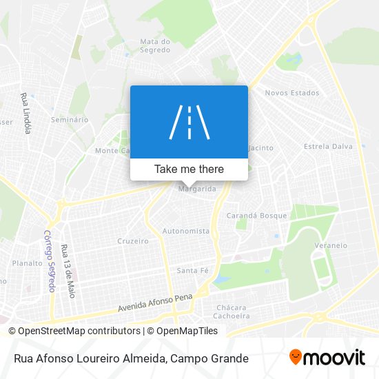 Mapa Rua Afonso Loureiro Almeida