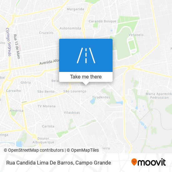 Mapa Rua Candida Lima De Barros