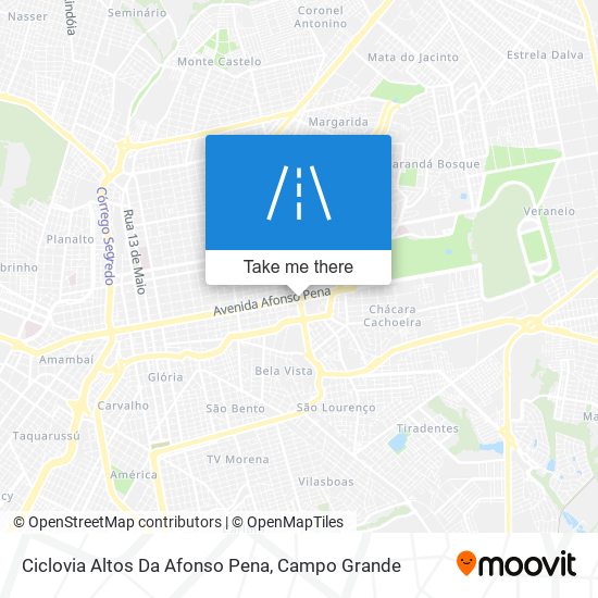 Ciclovia Altos Da Afonso Pena map