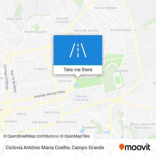 Mapa Ciclovia Antônio Maria Coelho