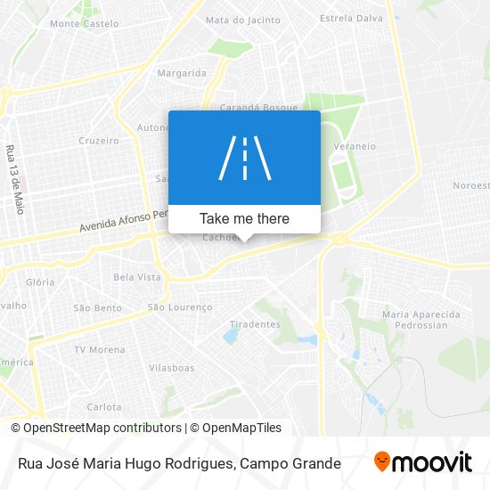 Mapa Rua José Maria Hugo Rodrigues