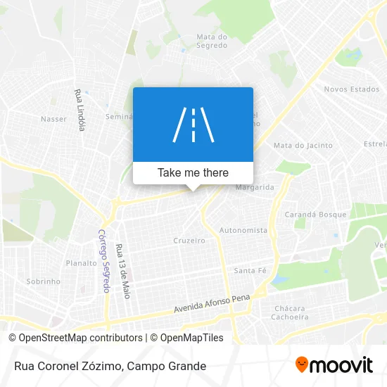 Rua Coronel Zózimo map