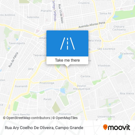 Rua Ary Coelho De Oliveira map