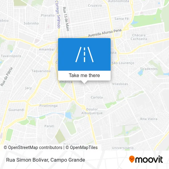 Rua Simon Bolívar map