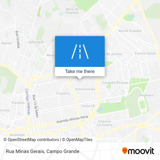 Rua Minas Gerais map