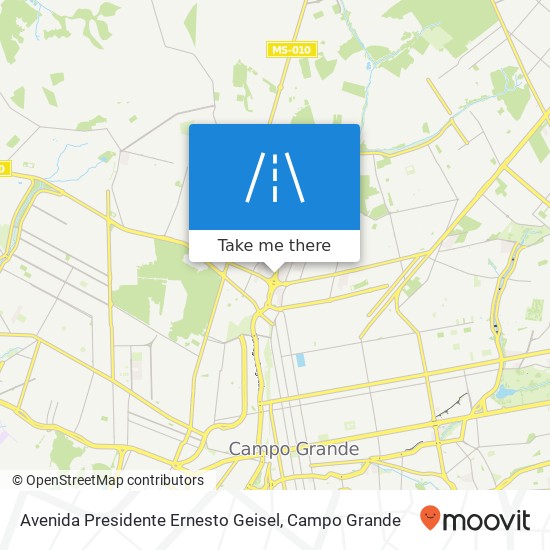 Mapa Avenida Presidente Ernesto Geisel