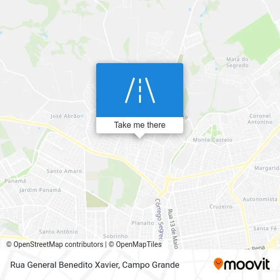 Rua General Benedito Xavier map