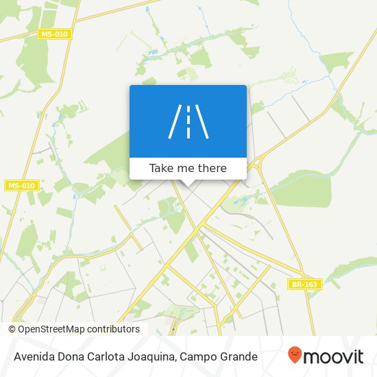 Mapa Avenida Dona Carlota Joaquina