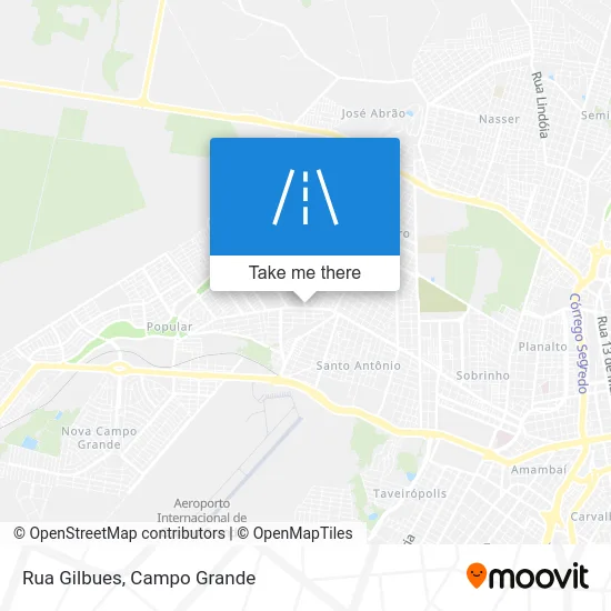 Rua Gilbues map