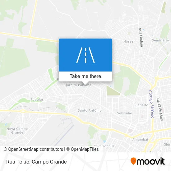 Rua Tókio map