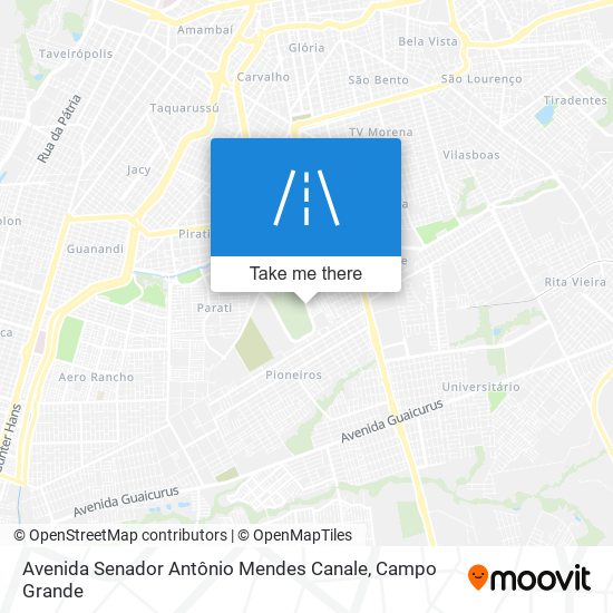 Avenida Senador Antônio Mendes Canale map