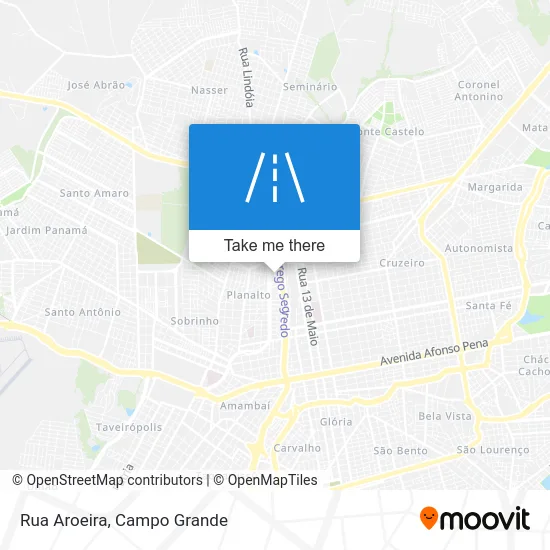 Rua Aroeira map