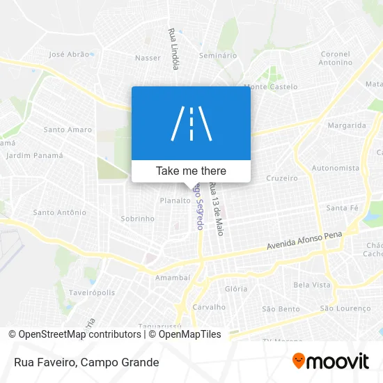 Rua Faveiro map