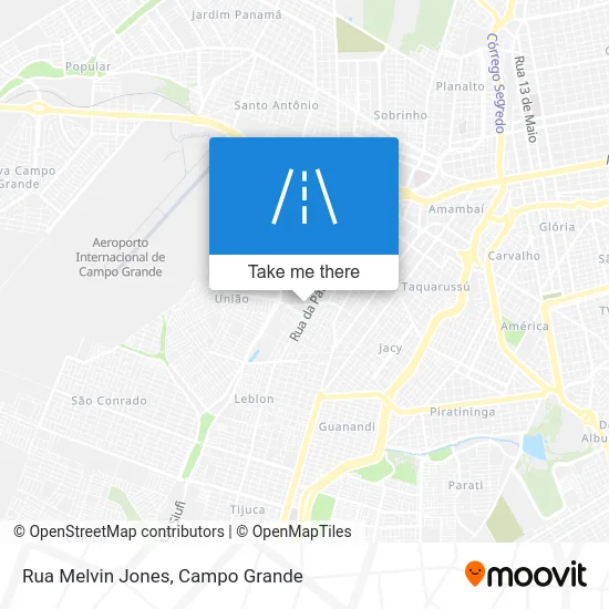 Rua Melvin Jones map