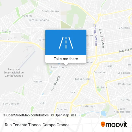 Rua Tenente Tinoco map