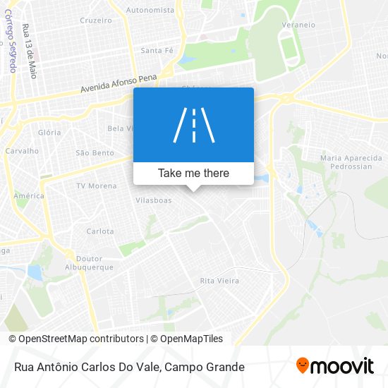 Mapa Rua Antônio Carlos Do Vale