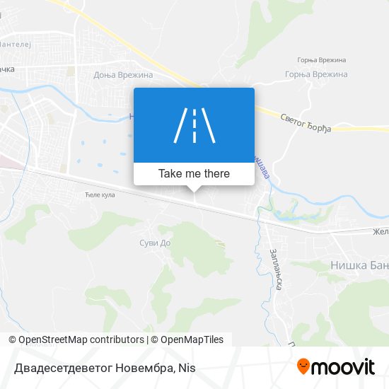 Двадесетдеветог Новембра map