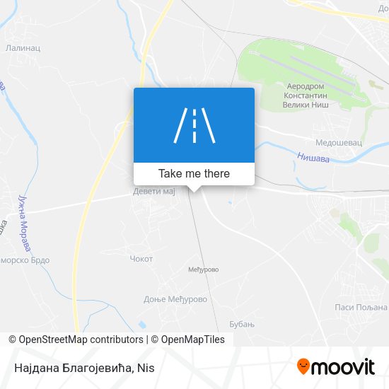 Најдана Благојевића map