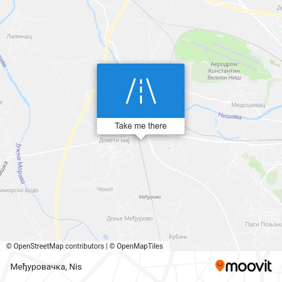 Међуровачка map
