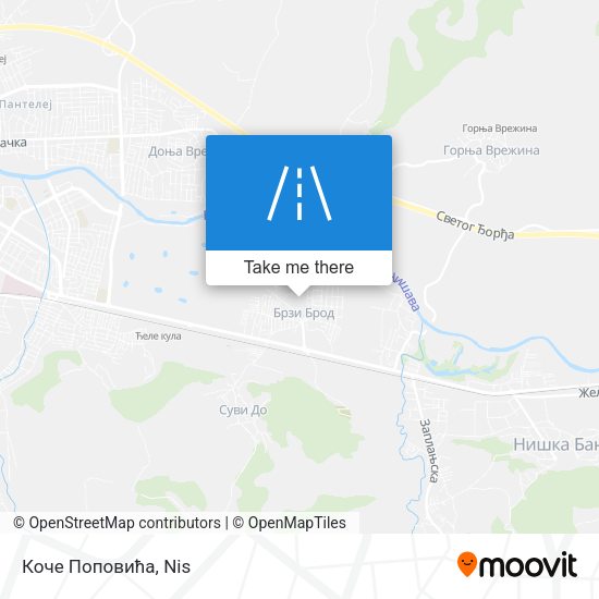 Коче Поповића map