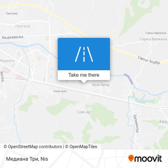 Медиана Три map