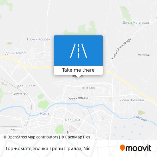 Горњоматејевачка Трећи Прилаз map