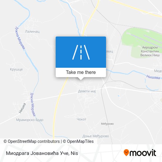 Миодрага Јовановића Уче map