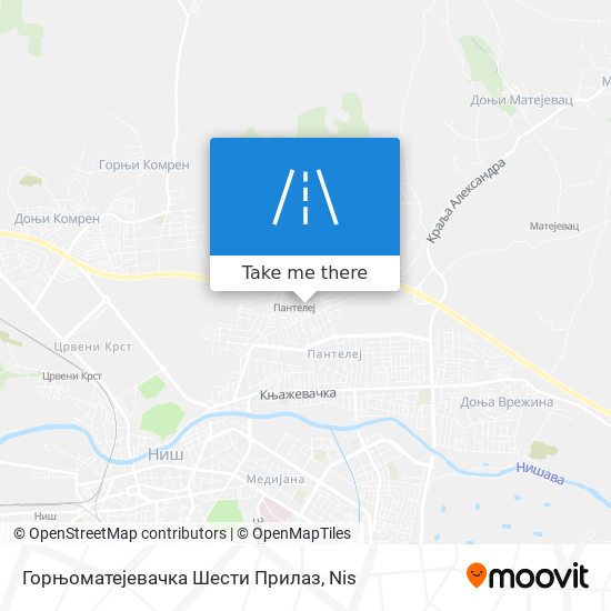 Горњоматејевачка Шести Прилаз map