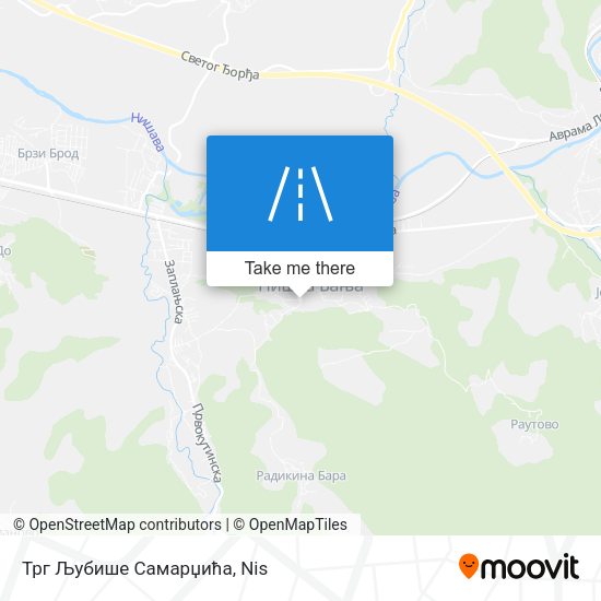 Трг Љубише Самарџића map